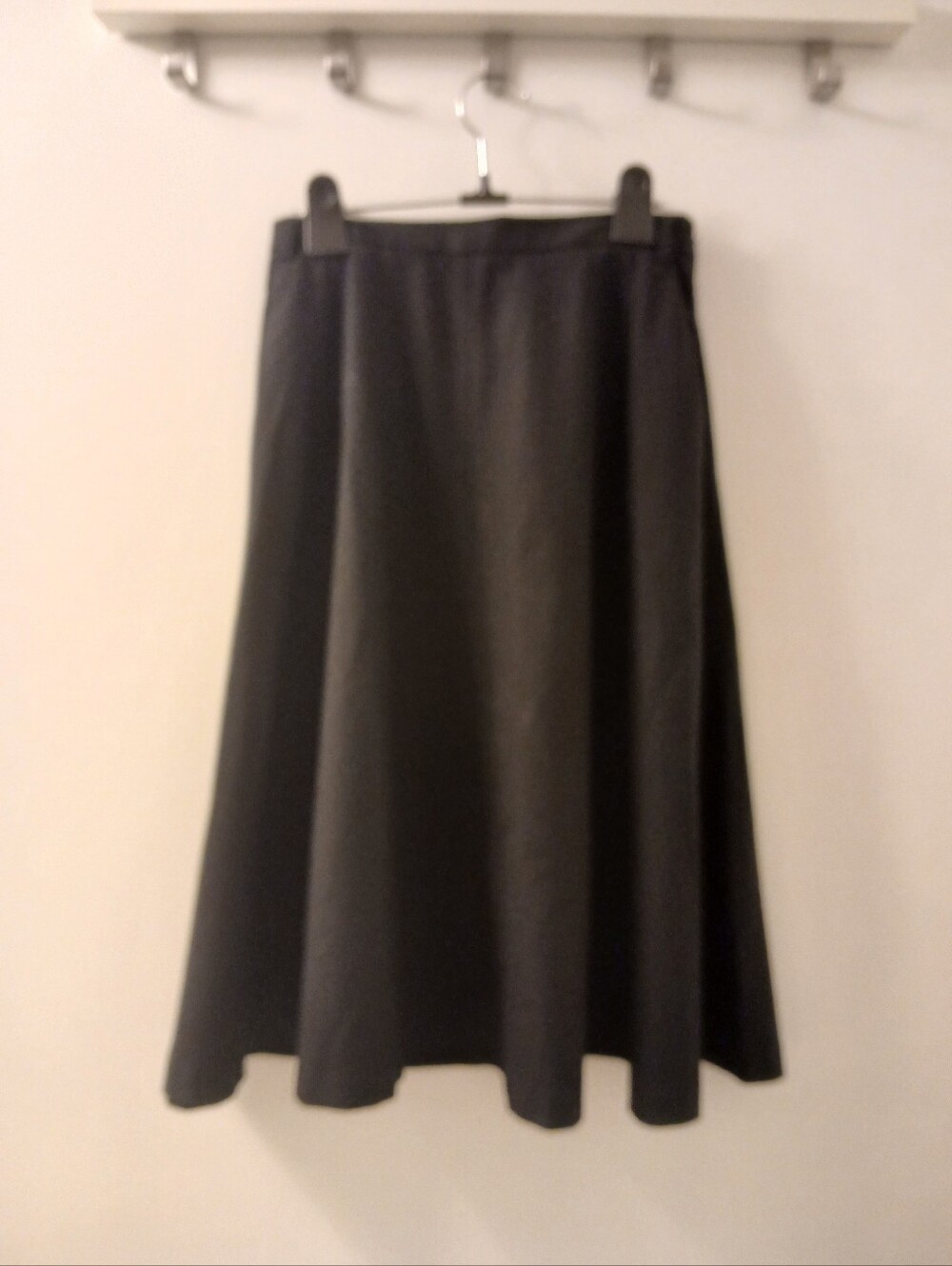 Zara Black A-Line Midi Skirt